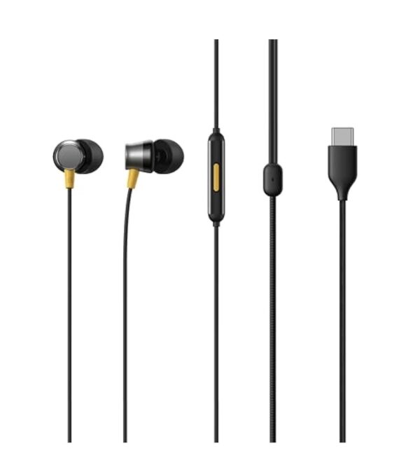realme Buds 3 Wired Earphone with Type-C Jack,in-line Microphone